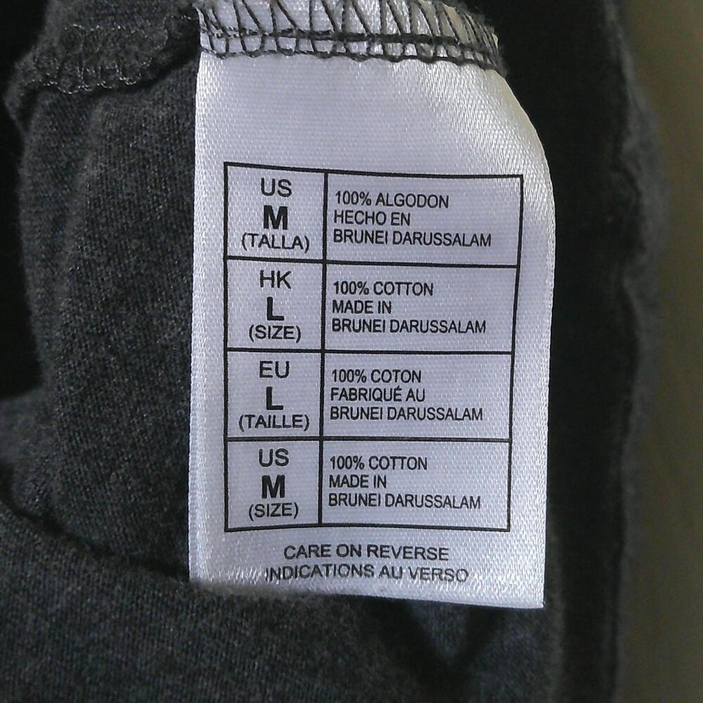 WDW Disney Parks Men's V-Neck Dark Grey Tee with Mickey Silhouette - Size Medium - Picture 4 of 5